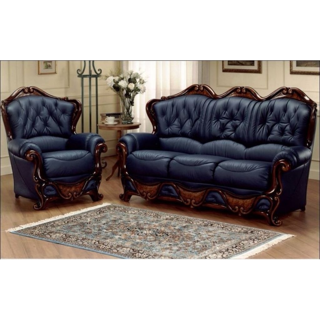 Sofa minimalis kulit asli