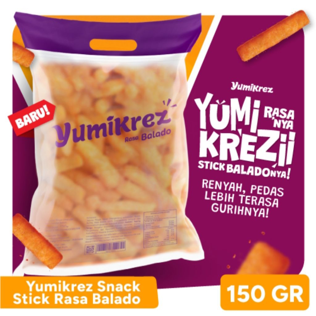 

Yumikrez Snack Stick rasa Balado 150g
