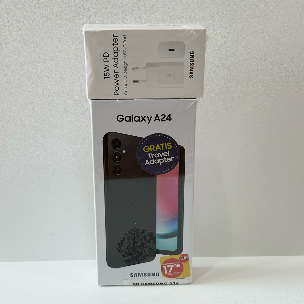 Samsung Galaxy A24 | 128GB - Black | GRATIS Lengkap dengan Power Adaptor | Garansi Resmi | Original 