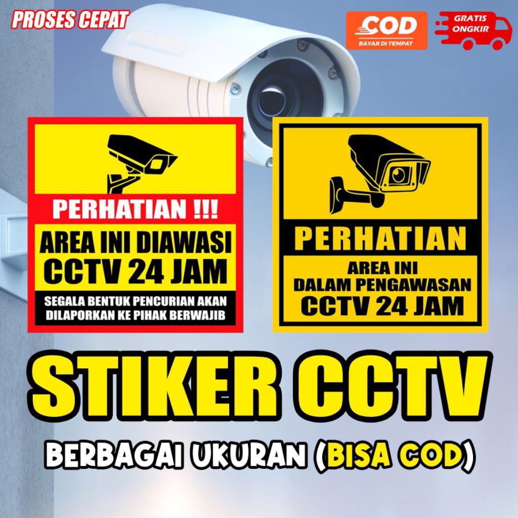 

Stiker CCTV Berbagai Ukuran (BISA COD)