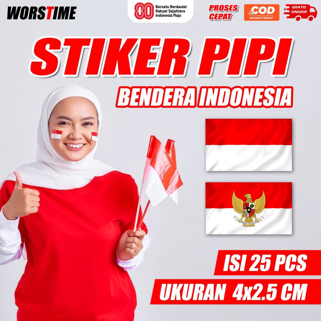 

Stiker Pipi Bendera Indonesia