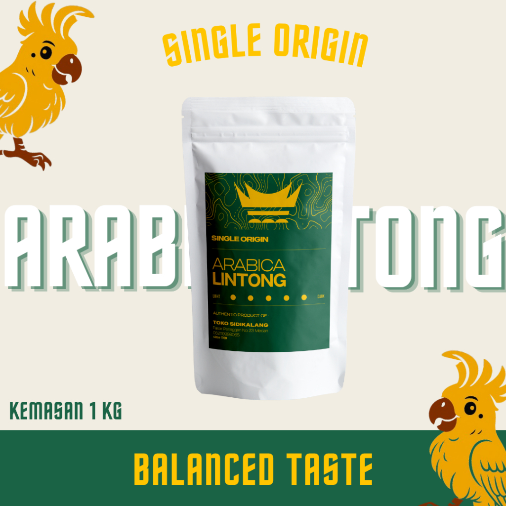 

Kopi Arabica Lintong Grade 1 Cap Rumah Adat 1000 Gram | Biji & Bubuk Kopi Lintong