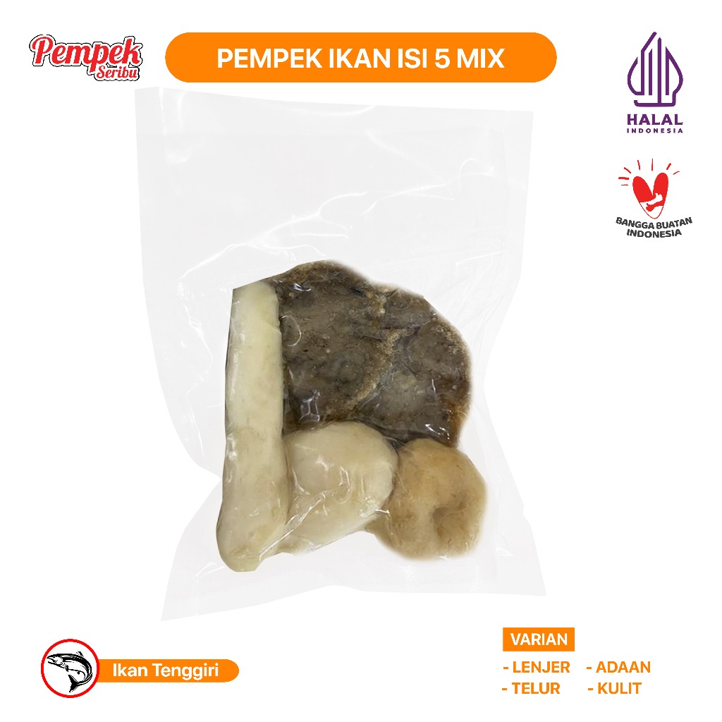 

Pempek Ikan Tenggiri isi 5 Mix