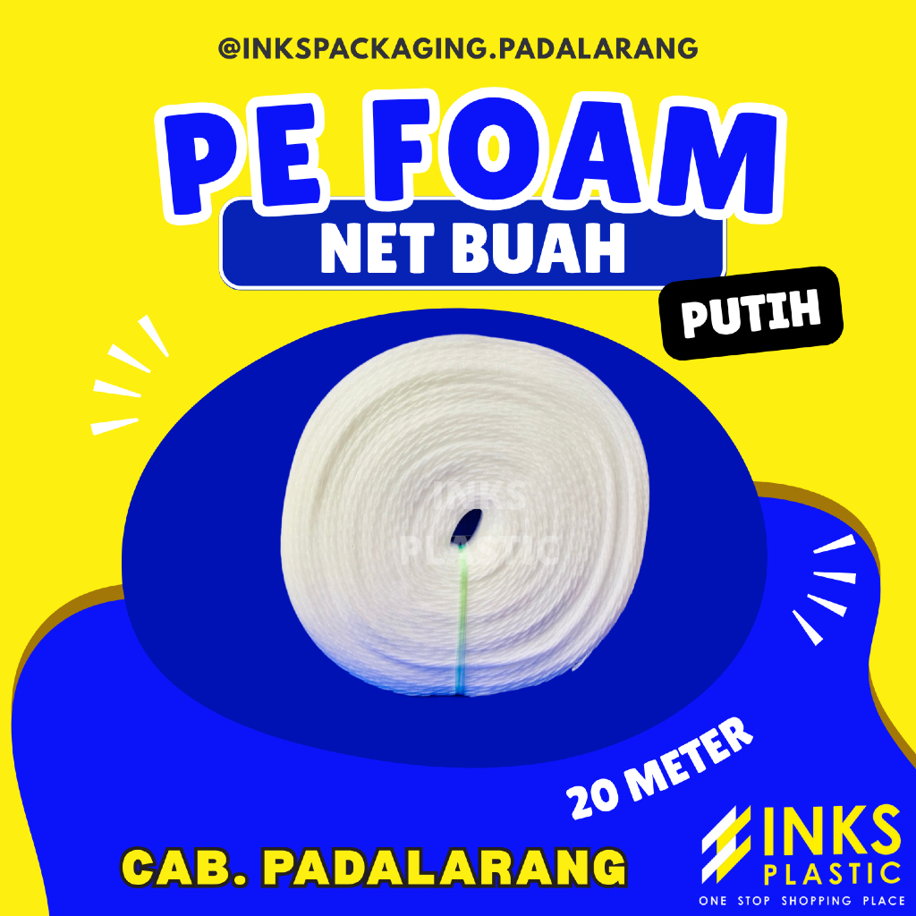 PE FOAM NET BUAH WARNA PUTIH