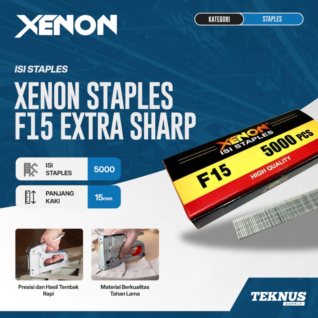 

XENON F15 Staples (Extra Sharp) - Isi 5000 | Teknus Supply