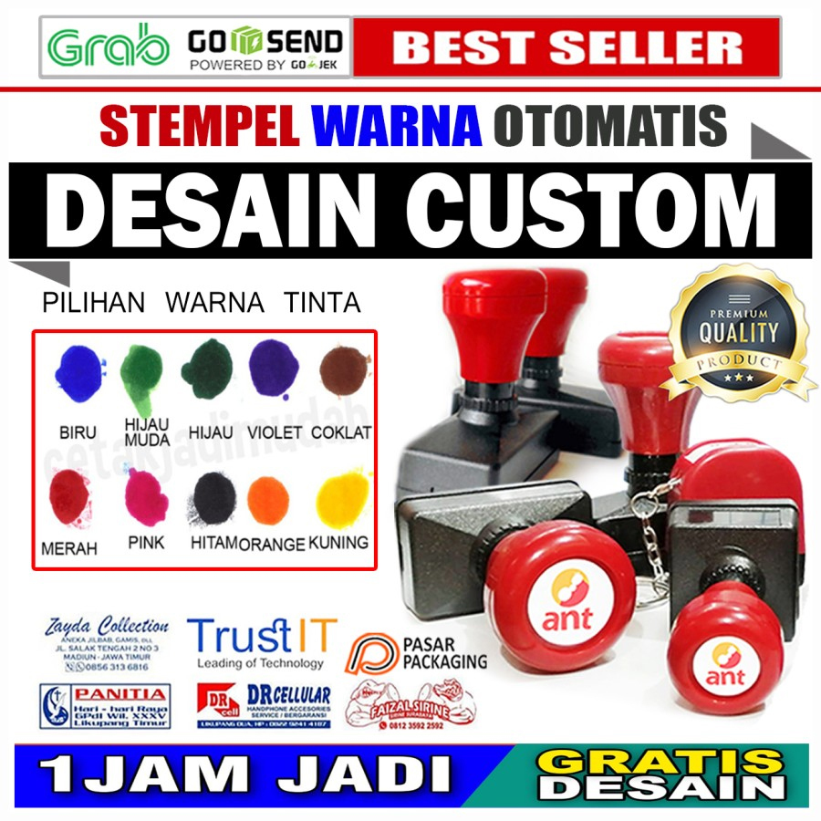 

Cap Stempel Flash Custom Otomatis 1 Warna/STANDART