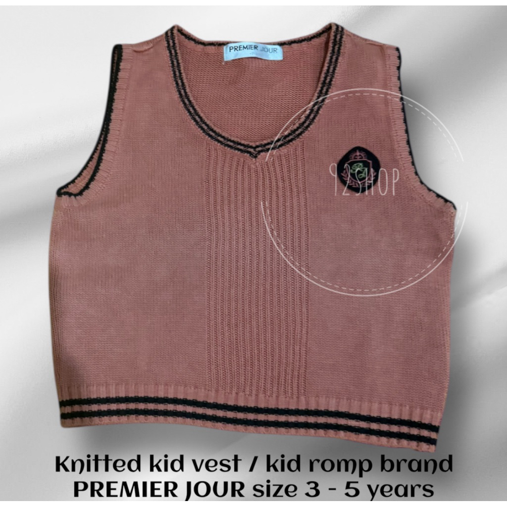 Vest rajut anak | Rompi rajut anak PREMIER JOUR | rompi anak | vest anak