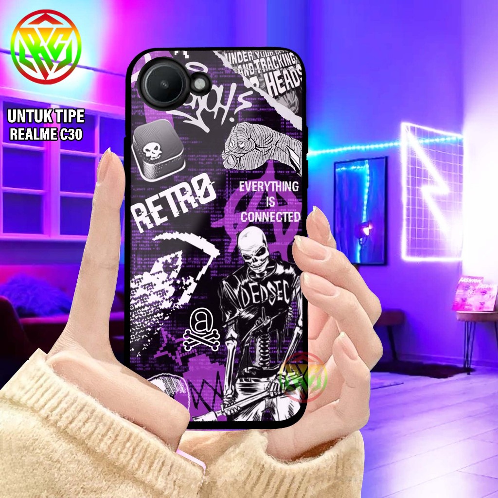 Real Case Realme C30 Motif Terbaru - Case hp kilau - New Case Glossy casing Hp Realme C30 [Motif AES