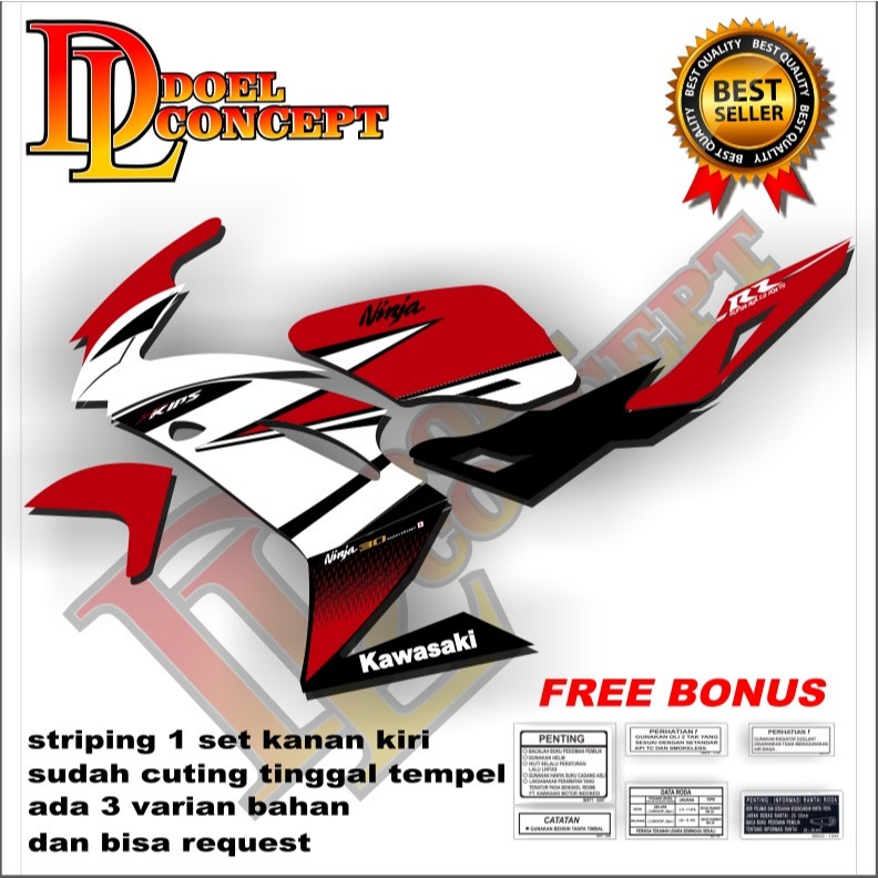 sticker striping ninja rr new 2015 anniversary
