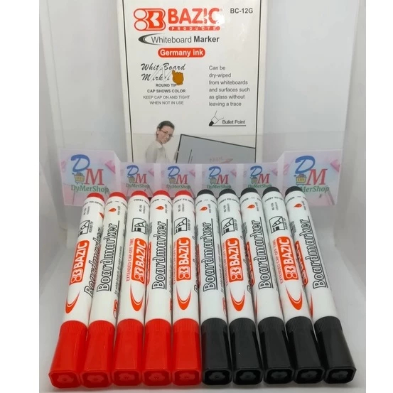 

Spidol papan tulis BAZIC Broadmarker bisa dihapus warna hitam merah reguler Ori 100% Original Asli Authentic