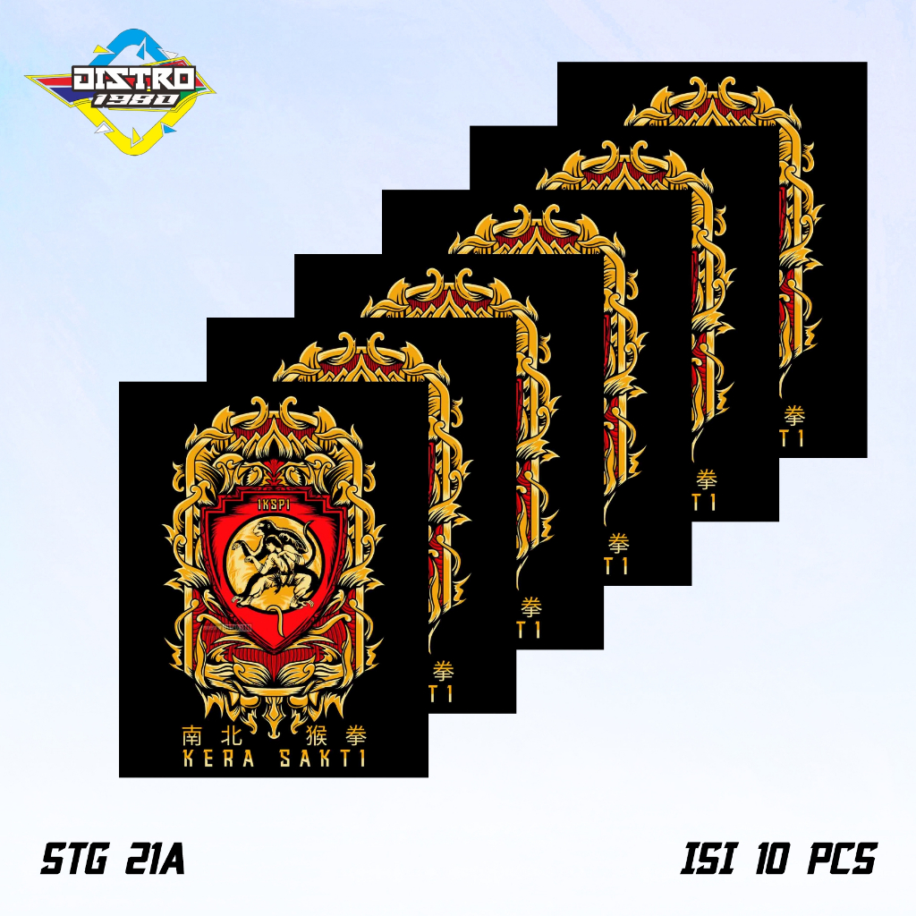 

ISI 10 PCS STIKER IKS.PI KERA SAKTI STG 21A ANTI AIR BAHAN VINYL (STG 21)