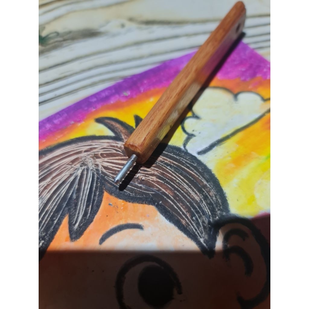 

Alat kerik mewarnai untuk Tekhnik Grafito