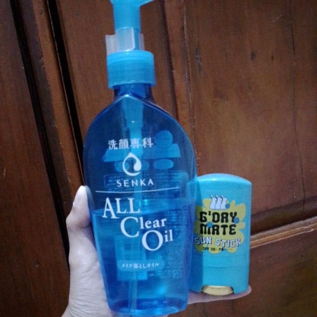 (preloved) take all sunstick chasin rabbit, senka all clear oil