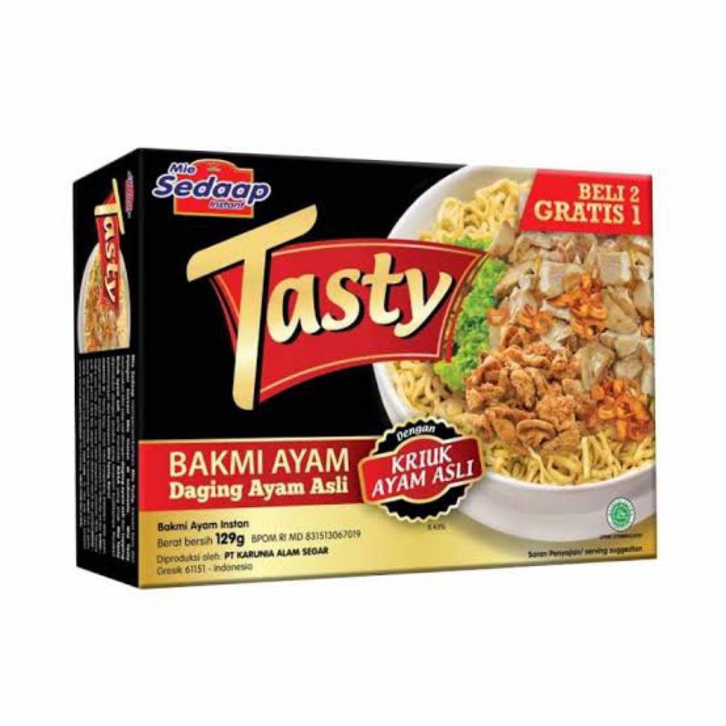 

Sedaap Tasty Bakmi Ayam Mie Instan 129gram