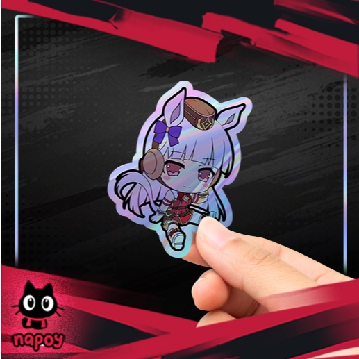 

Stiker Hologram Anime Game Uma Musume Gold Ship