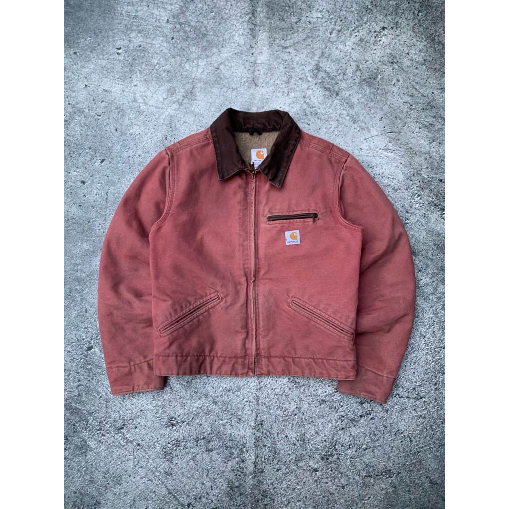 VTG Carhartt Detroit Jacket WJ097 VRS Salmon