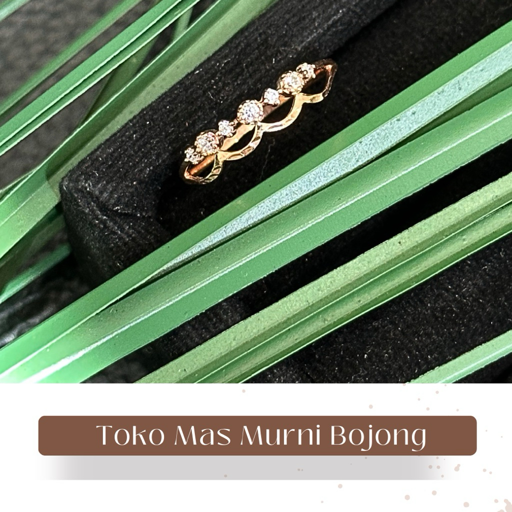 cincin emas model tirai 6K toko mas murni