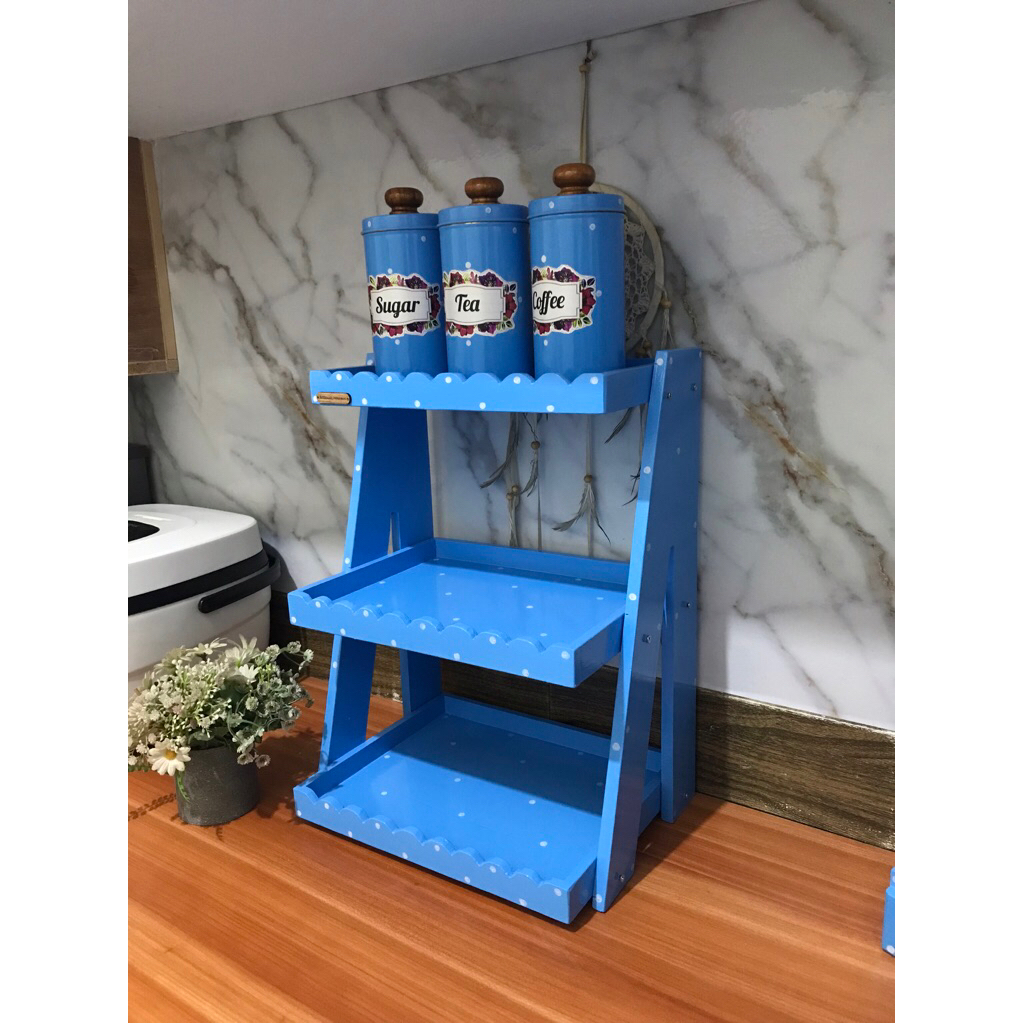 Rak bumbu 3 susun dan tempat gula teh kopi