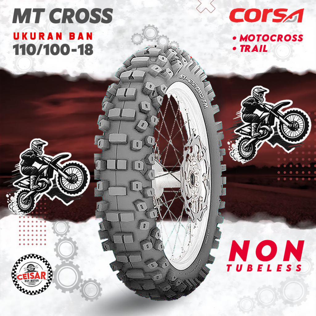 [PROMO MURAH] Ban Motor TRAIL MOTOCROSS OFFROAD CORSA MT CROSS R 110/100 Ring 18