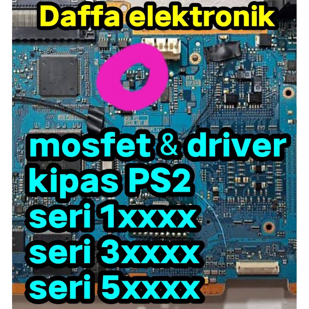 ic mosfet kipas dan driver ps2 fat semua seri per 2 pcs | ic driver kipas PS2 fat | IC fet driver ki