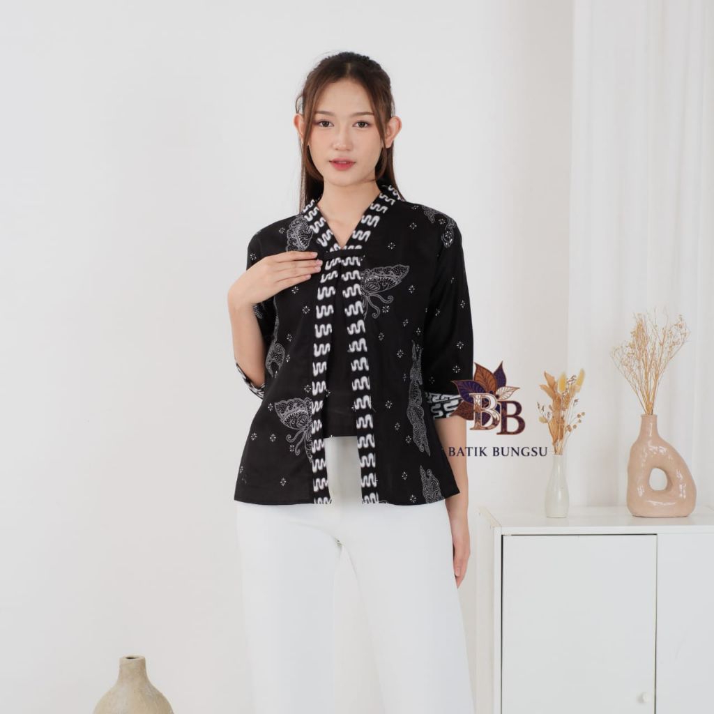 Atasan Batik Wanita Blouse Bolero Seragam Kerja