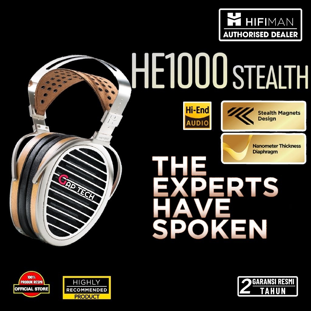 Hifiman HE1000 Stealth / HE 1000 Stealth / HE1000Stealth Hi-End Reference Planar Magnetic Open-Back 