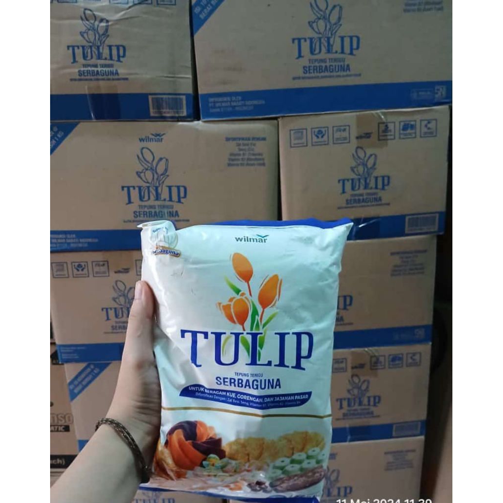 

(1 KARTON) Tepung Premium Tulip Serbaguna kemasan 1kg x 10pcs