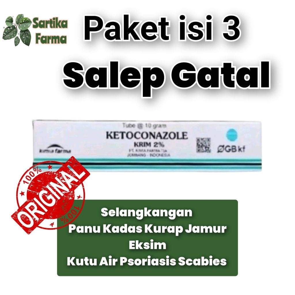 Salep Keto cona zole Cream 2% Original Krim Untuk Gatal Jamur Panu Kadas Kurap Scabies Kutu Air Aman