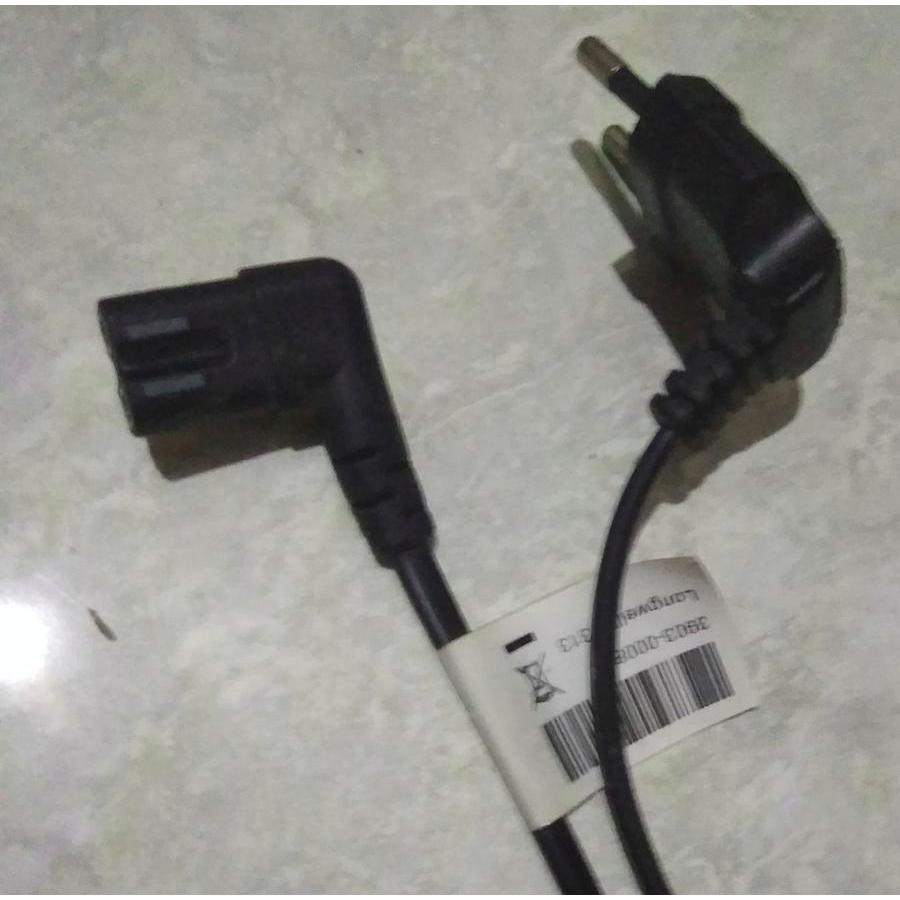 Kabel Power Lubang 2 bengkok atau bentuk L Ori