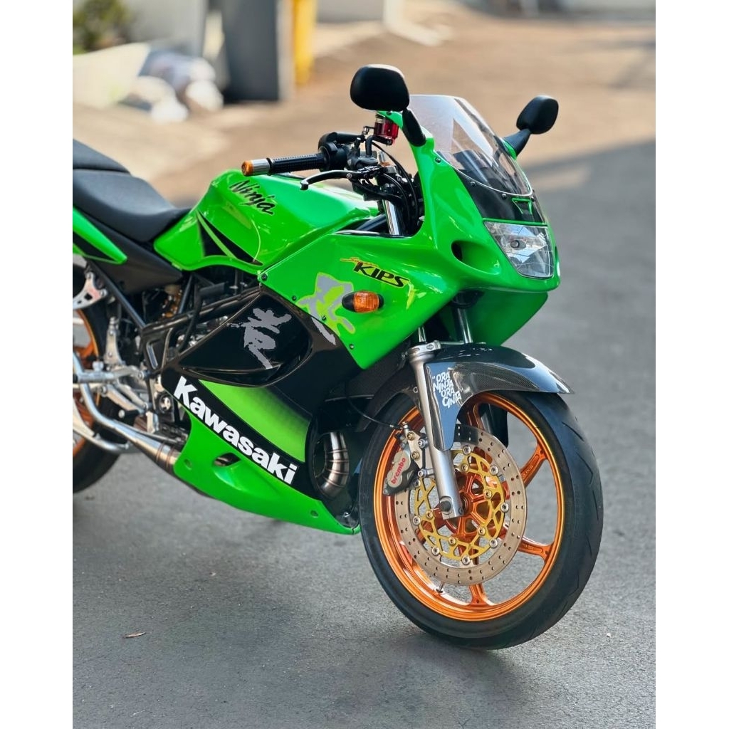 striping sticker lis decal standar ori ninja rr old 2009 2010 hijau