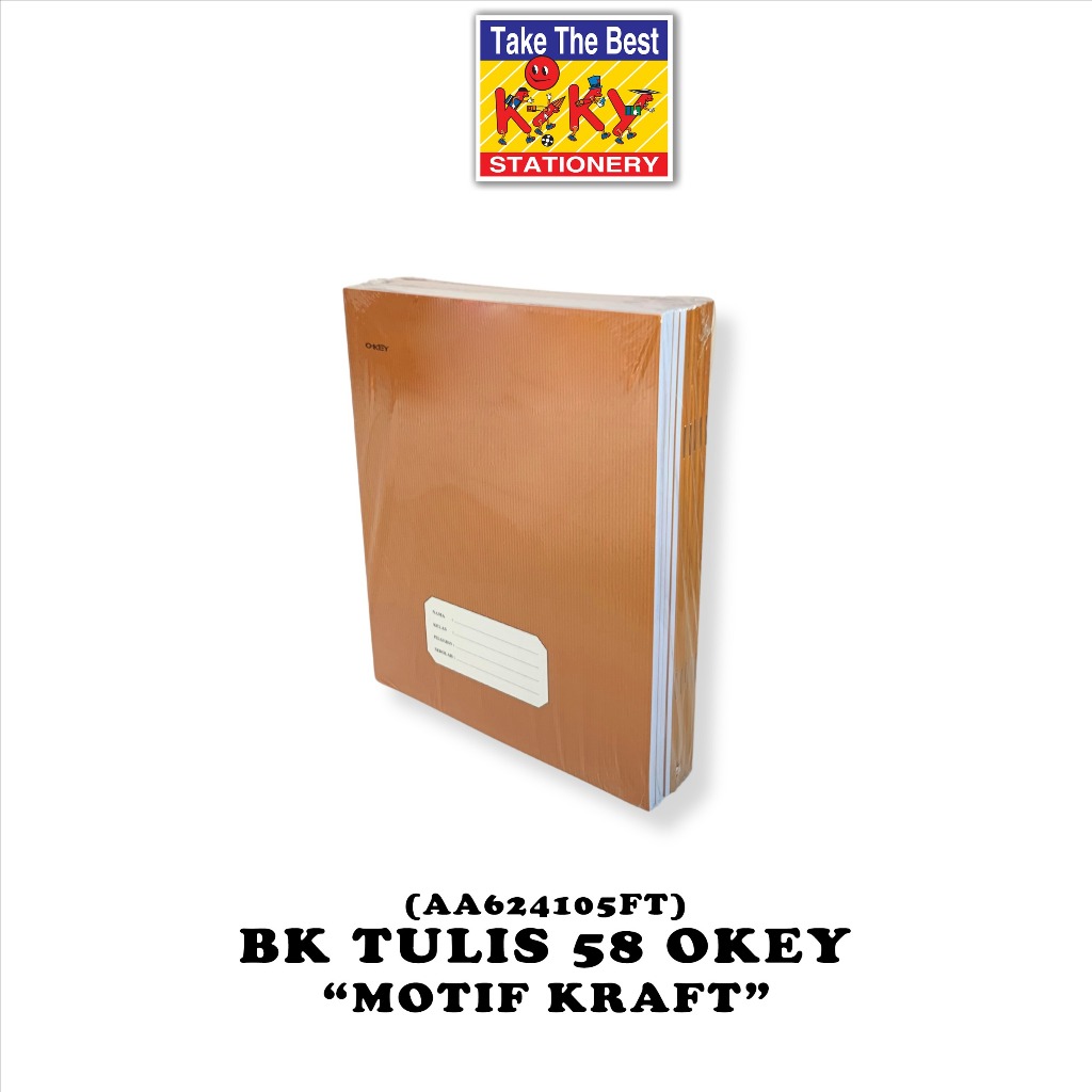 

OKEY Buku Tulis Kraft 58 Lembar - 10 Buku Sampul Coklat