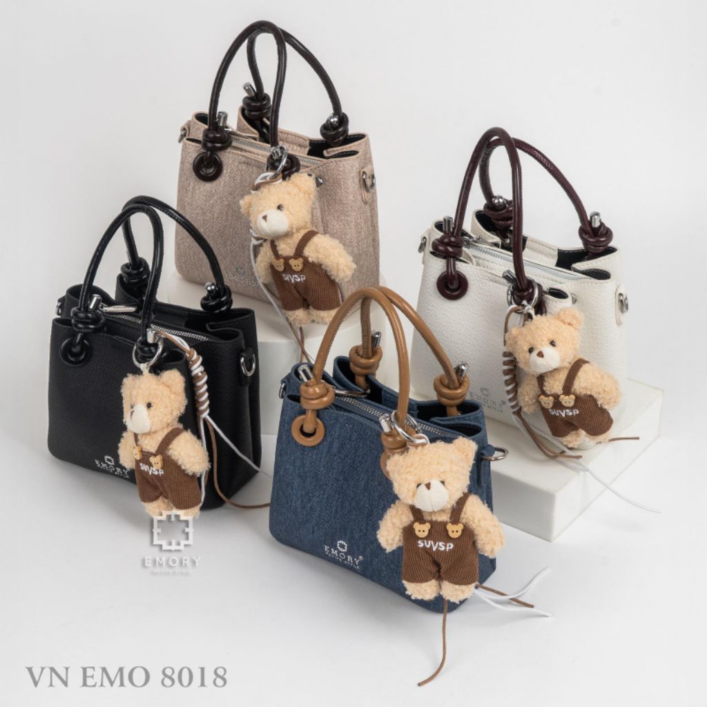 EMORY HEIDY SERIES / teddy bear key chain/gantungan kunci lucu/Tas wanita/Tas tenteng/tas bahu/tas a