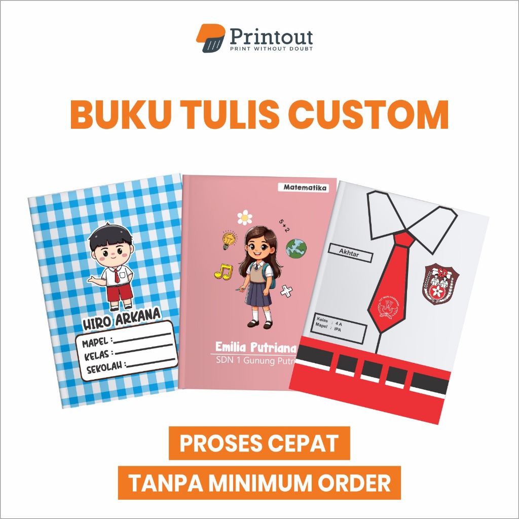

Printout Cetak Buku Tulis Custom Anak Sekolah | Cover Lucu dan Unik | Cocok Untuk Anak Sekolah