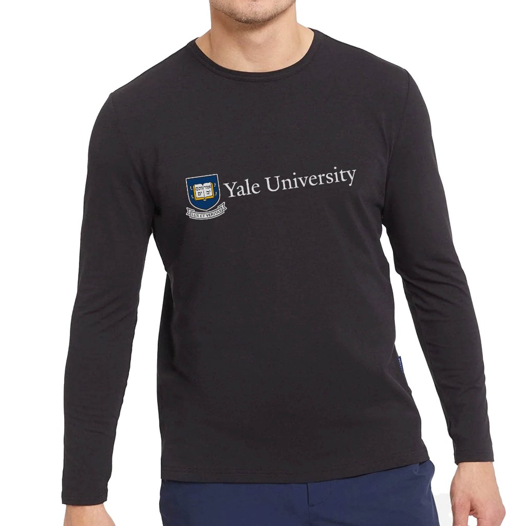KAOS Lengan Panjang YALE University America Long Sleeve t-shirt baju Clothing