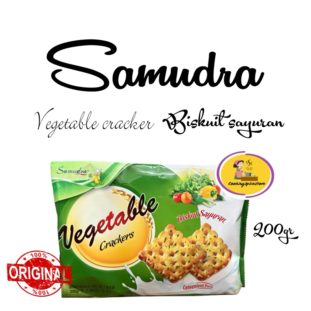

Samudra Vegetable Crackers Biskuit Sayuran 200gr - Snack Gurih & Renyah
