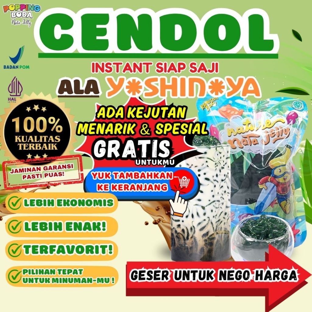 

JellyCendolKecebongAlaYoshinoyaCampuran SHINE ROAD Whip Cream Krim Kocok - Jelly Cendol Kecebong 500 Gram | Cocok Untuk Semua Jenis Minuman