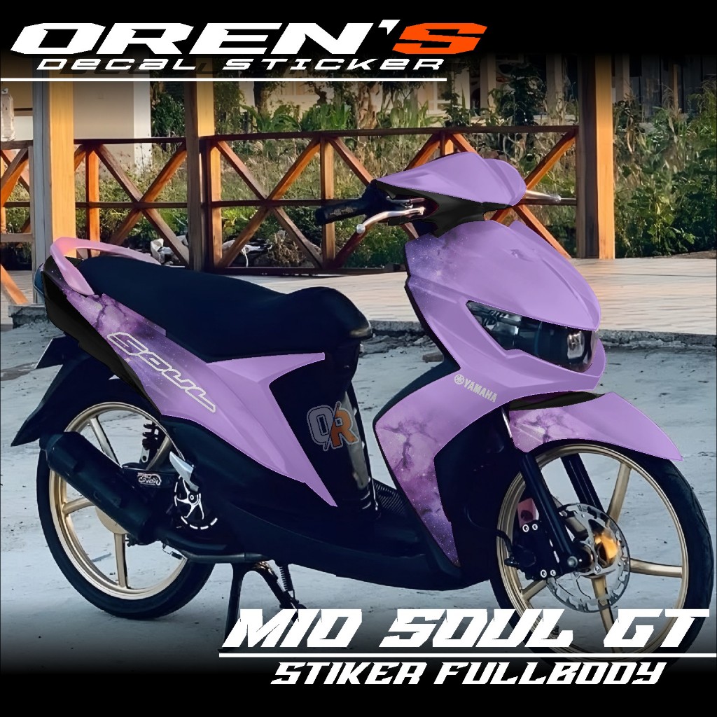 (COD) Decal Stiker Fullbody Mio Soul GT - Stiker Variasi Mio Soul GT Full Body Motif Gradasi Galaksi