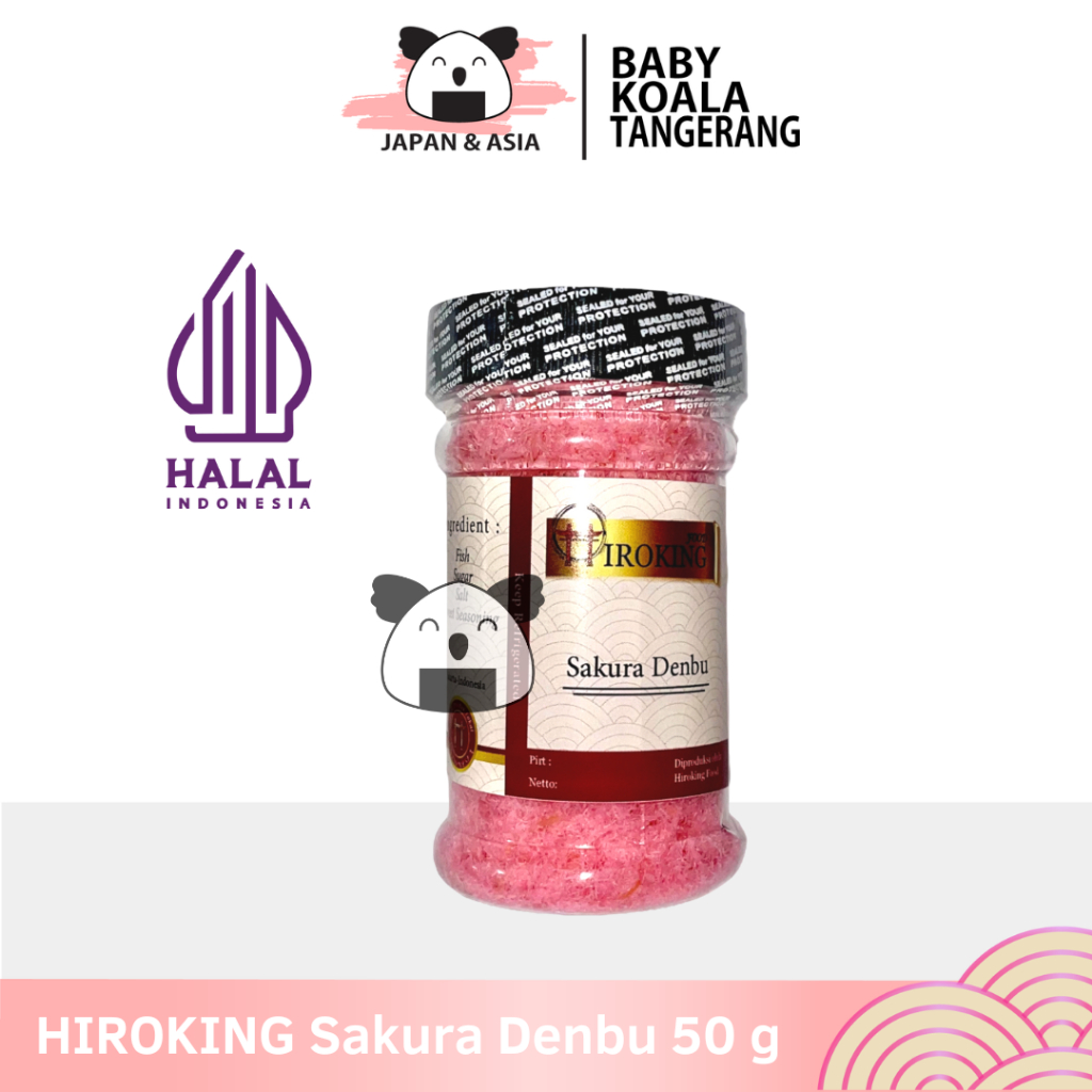 

HIROKING Sakura Denbu 50 g Halal │ Abon Ikan Pink Sakura untuk Sushi Bento -BKT