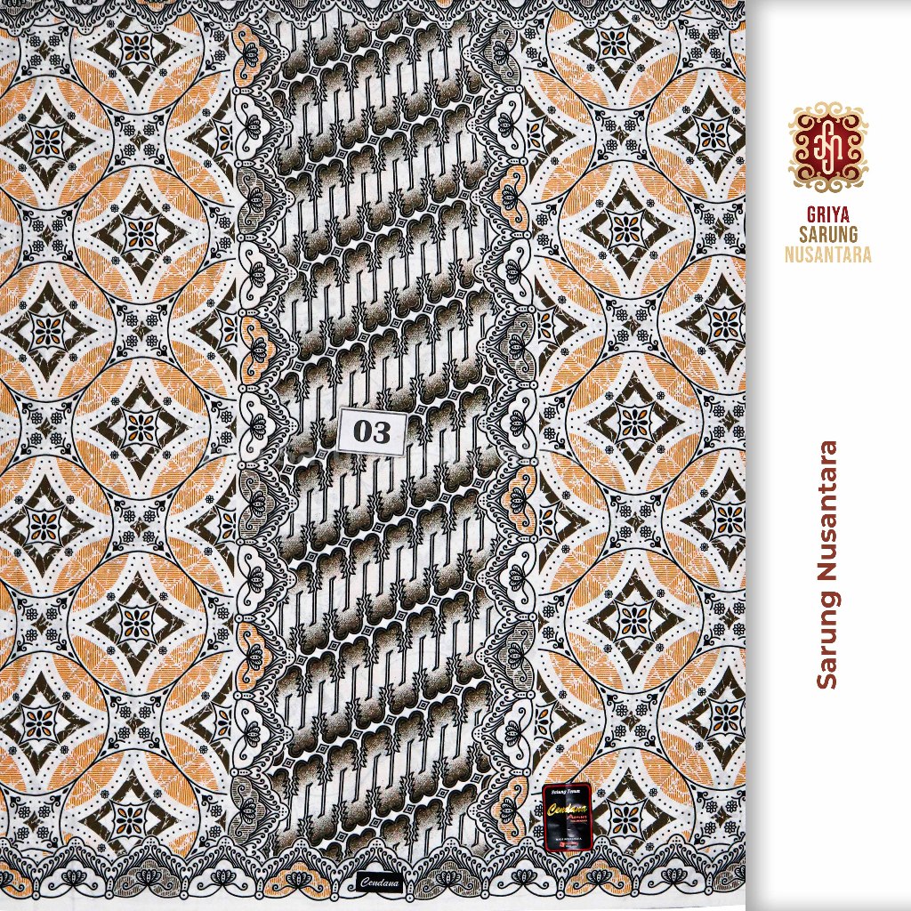 Sarung Nusantara CENDANA Premier Kembang Batik – Polos Hitam Millenial Nusantara
