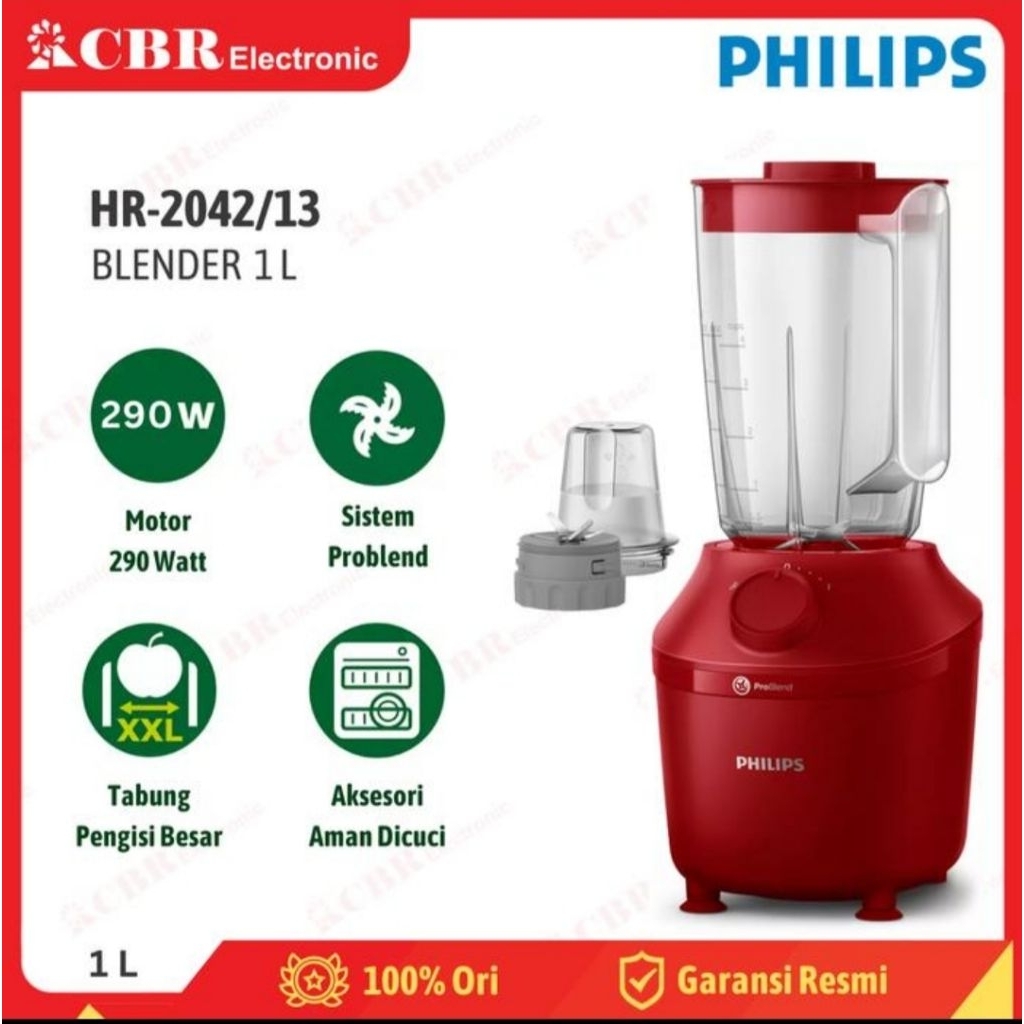 PHILIPS Blender 1L Plastik HR2042 HR 2042 1 Liter