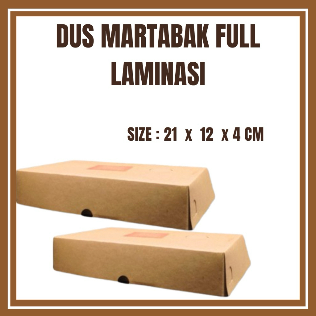 

Dus Martabak Craft 21 cm x 12 cm x 4 cm Polos Full laminasi Termurah