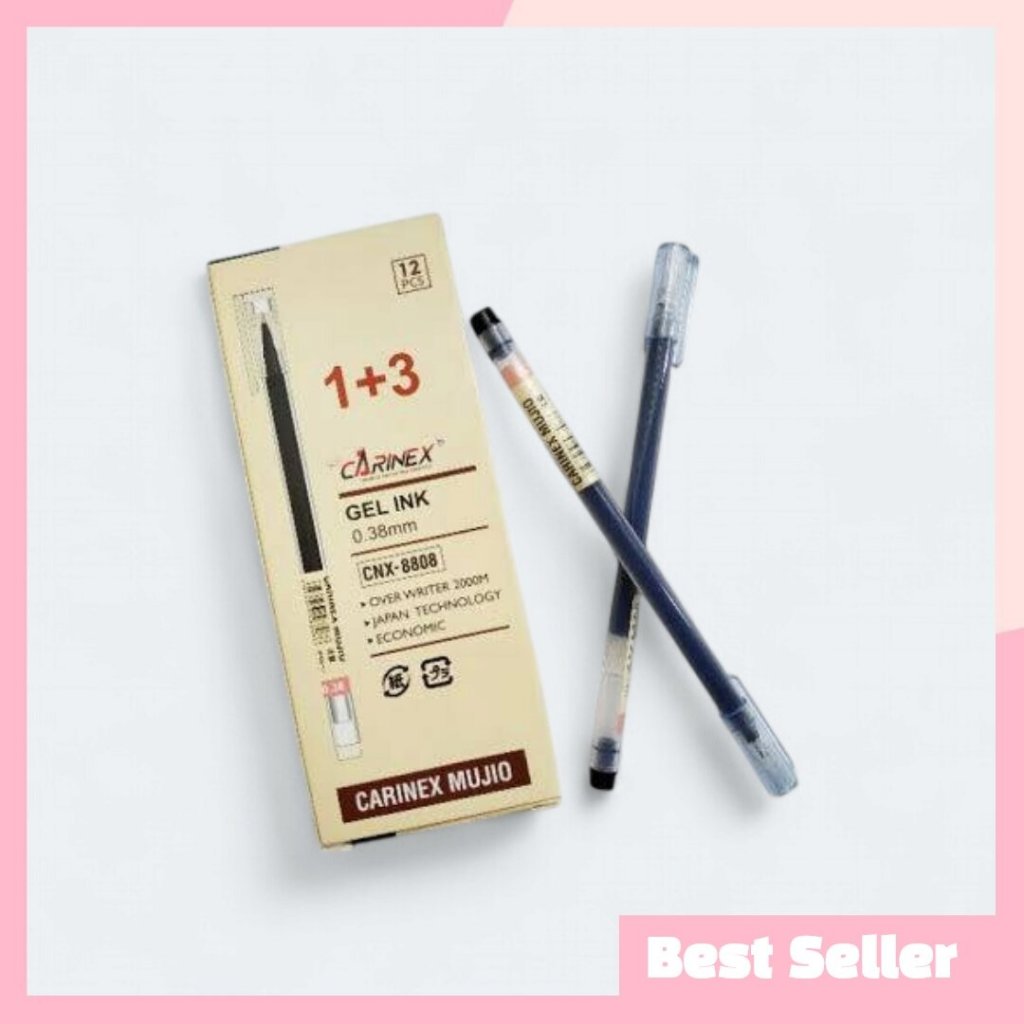 

1pcs Pulpen Gel Tinta Hitam 0.38mm Carinex