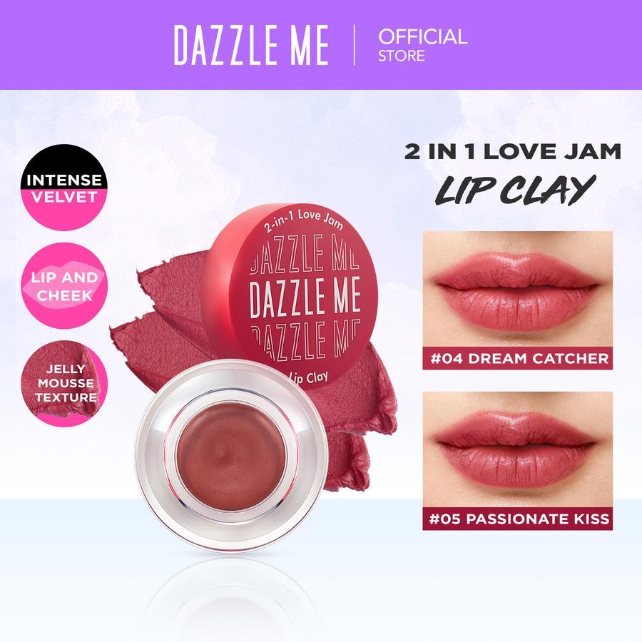 DAZZLE ME 2-in-1 Love Jam Lip Clay Lipstick Blush On Multi Fungsi Moisturizing