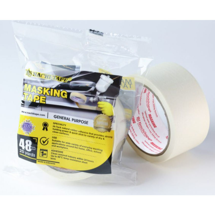

[Grosir] Masking Tape Nachi 48mm 2 inch 20 yard Lakban Kertas