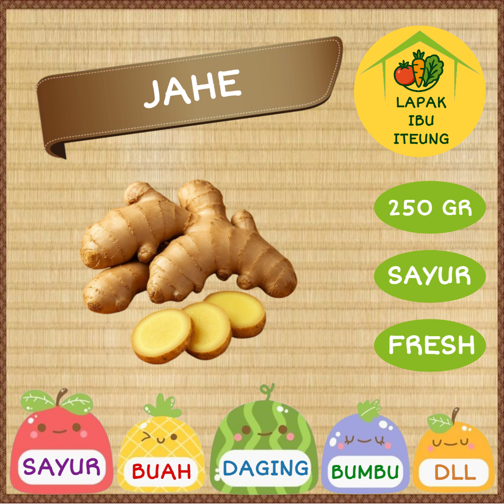 

JAHE INSTAN BANDUNG 1/4KG 250GR SEGAR FRESH SAYUR SAYURAN PASAR