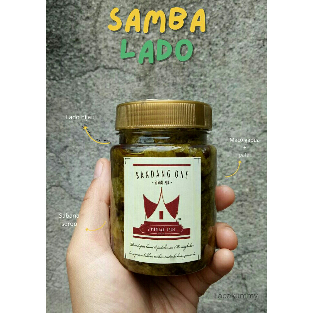 

sambal,samba lado mudo/hijau maco gabua patai khas sumatera barat