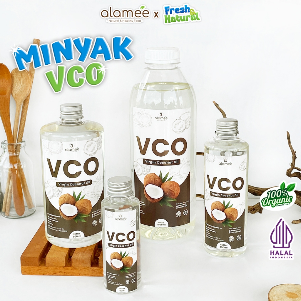 

ALAMEE Virgin Coconut Oil Minyak Kelapa Murni Extra VCO Asli Dapat Diminum Organik Masak Minum fresh and natural