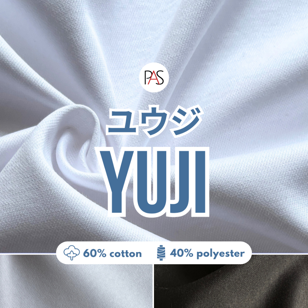 [MINIMAL 2X KLIK UNTUK 1 KG] Kain Kaos Polos Bahan Yuji Premium HARGA PER 0.5 KG
