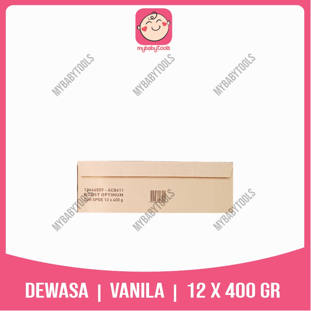 

NESTLE BOOST Optimum 400gr X 12 KLG Susu Nutrisi Vanila Dewasa dan Lansia 400gr - KARTON