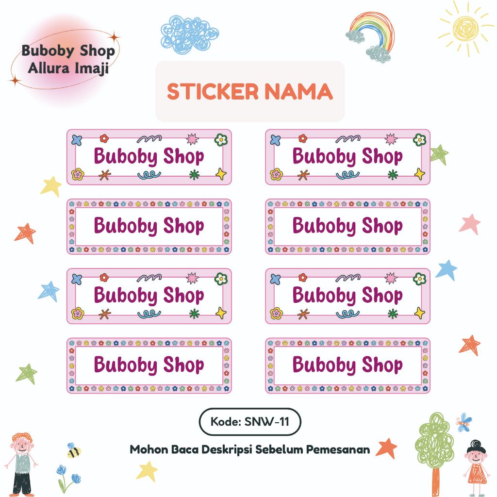 

Sticker Nama SNW-11